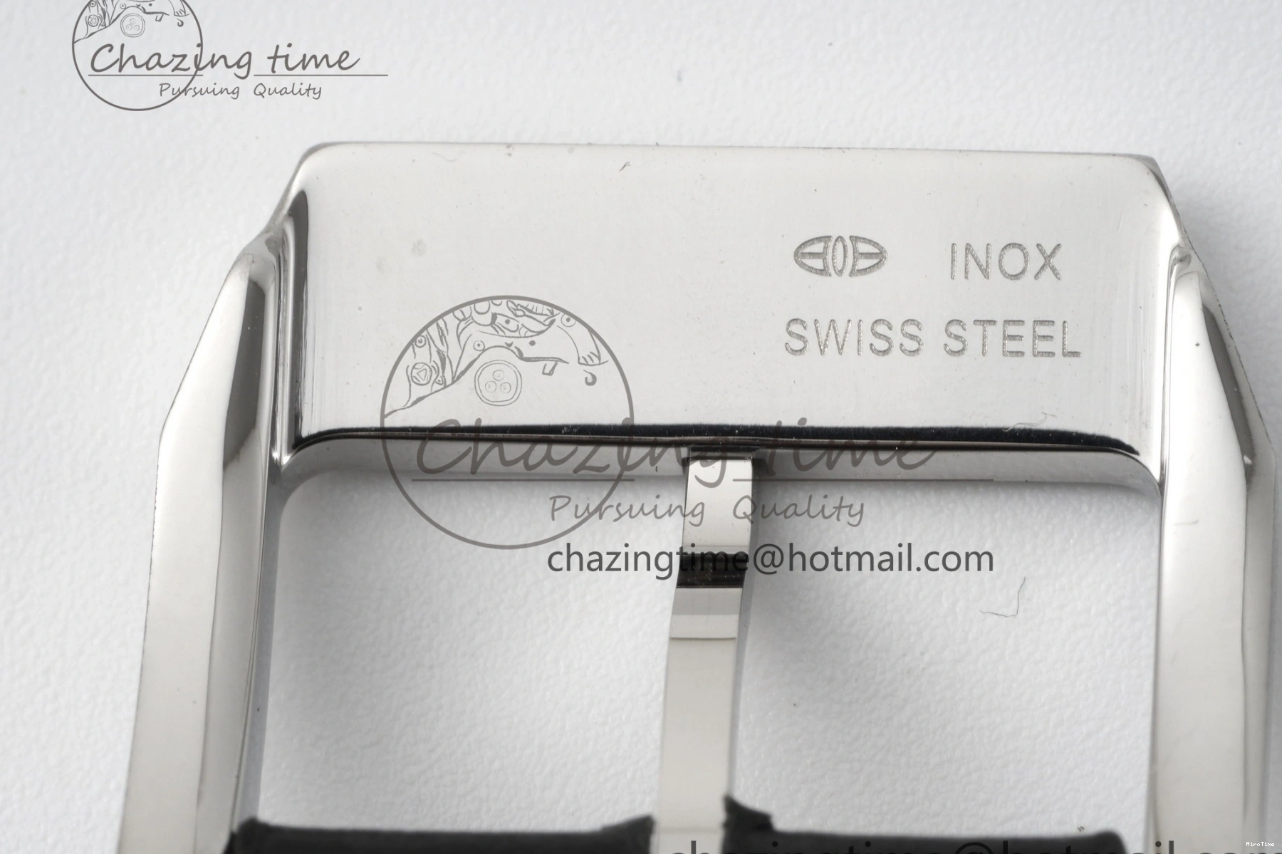 MIROTIME 0326 Bright Pilot Chrono SS AZF 1:1 Best Edition Green Dial on Brown Leather Strap A 7059